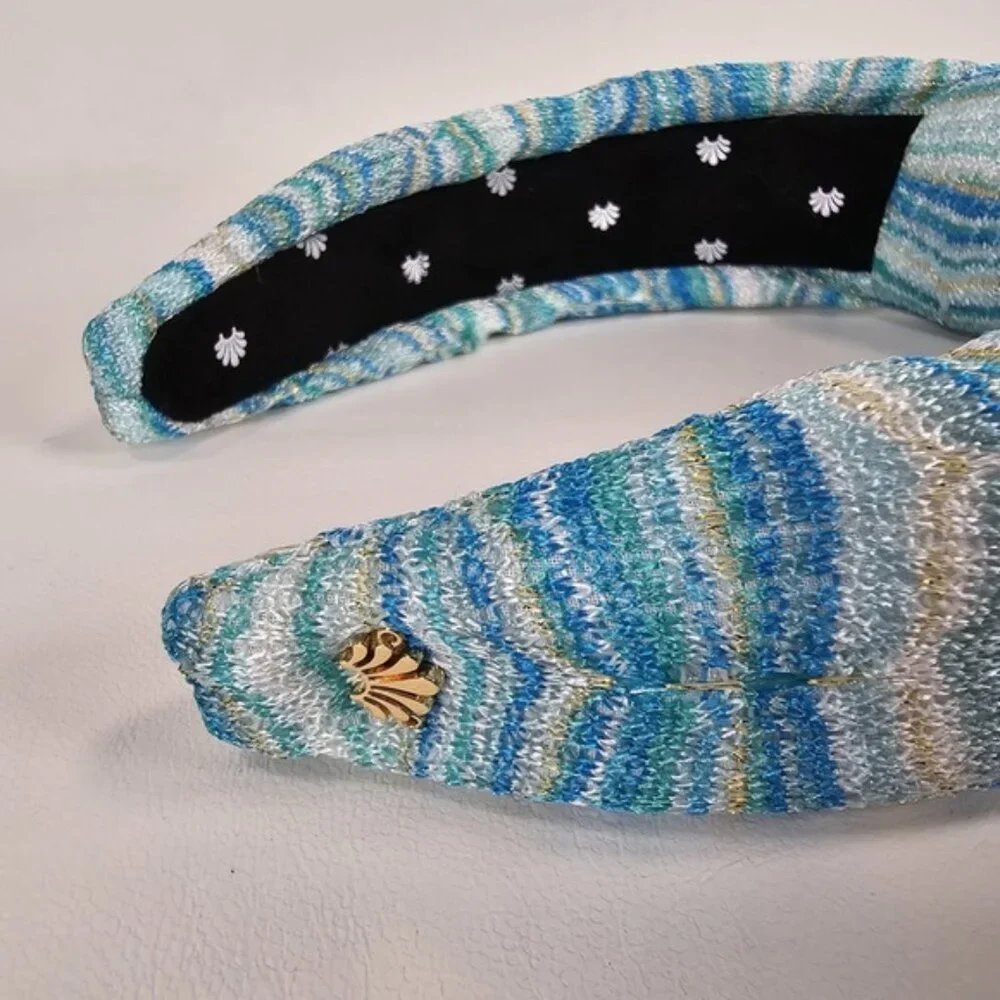 NWT LELE SADOUGHI Knit‎ Veronica Blue Headband LSHA963AZ